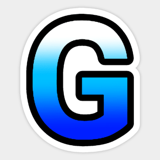 Blue Letter G Sticker